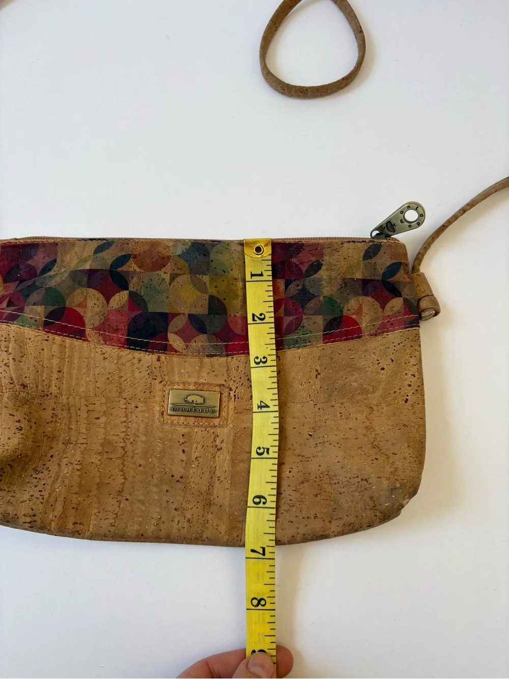 Montado Ethical Vegan Cork Leather Handmade Crossbody Bag Purse Career Academia